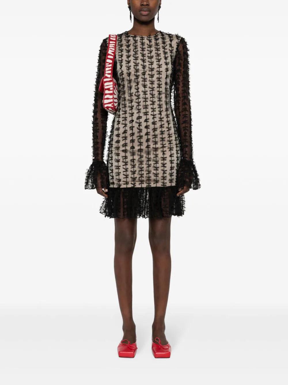 ROTATE Mesh Mini Dress