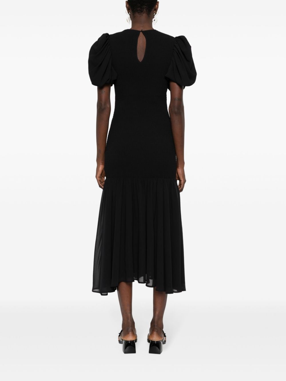 ROTATE Midi Chiffon Dress