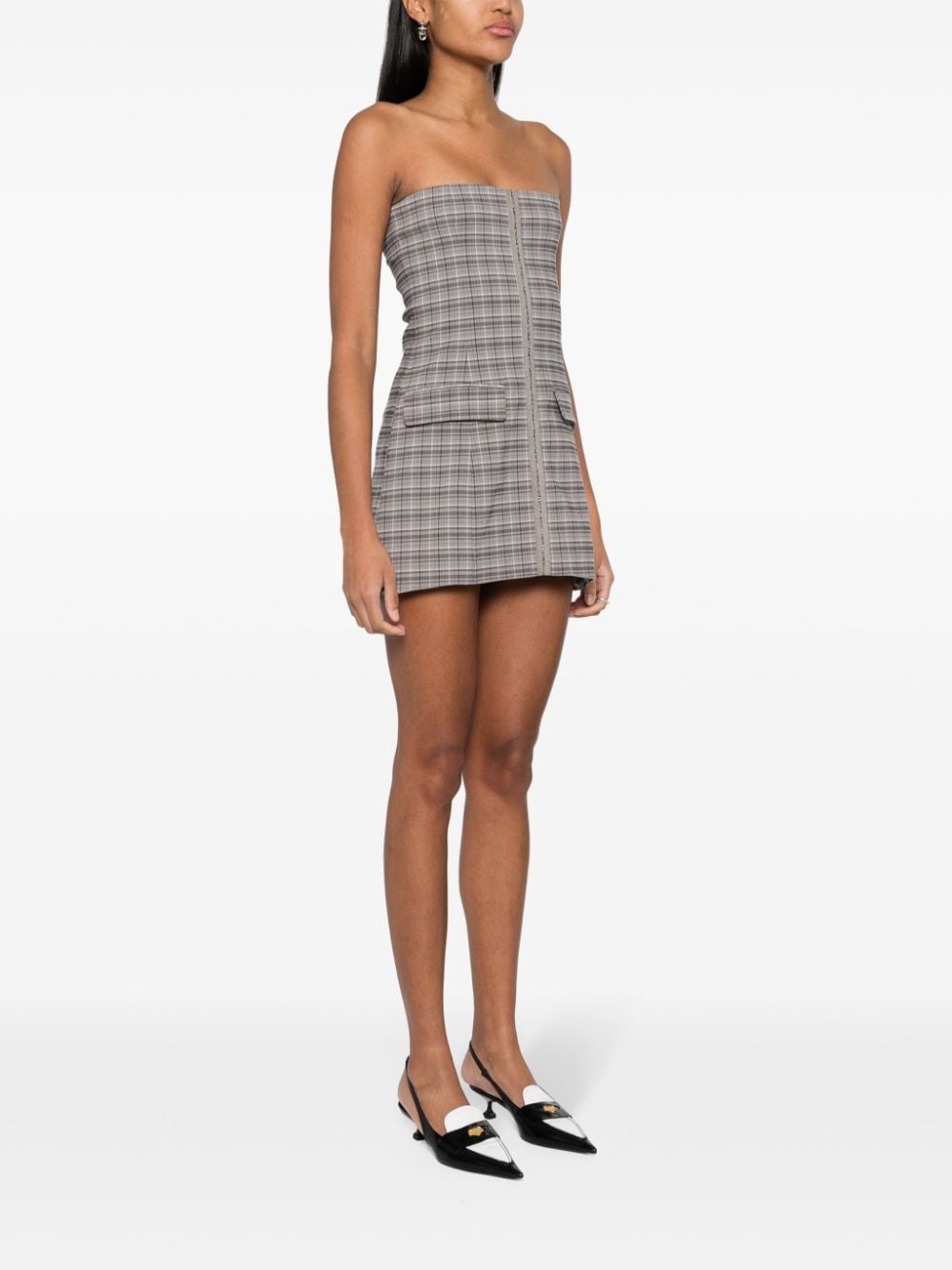 ROTATE Mini Dress Check