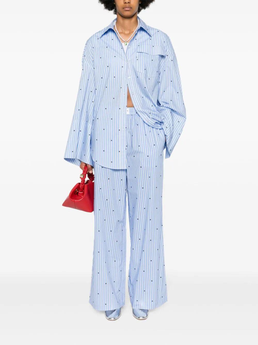 ROTATE Oversized Shirt Blue