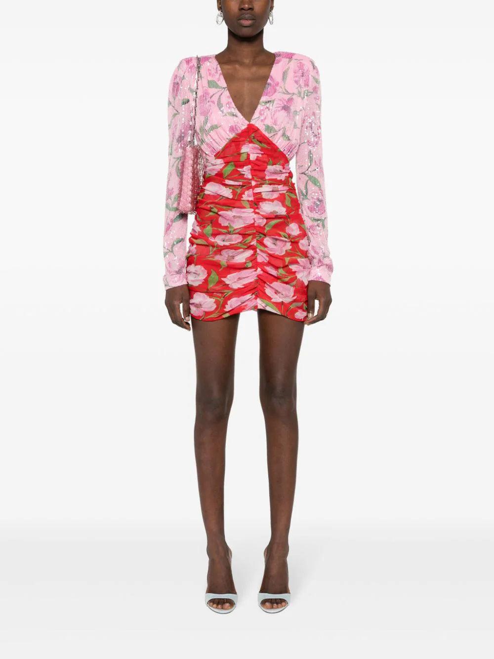 ROTATE Printed Mini Ls Dress