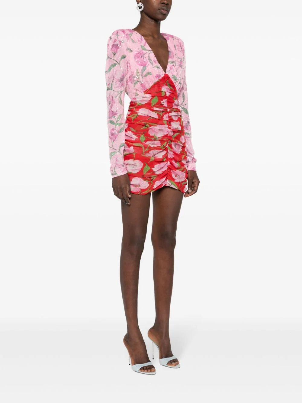 ROTATE Printed Mini Ls Dress