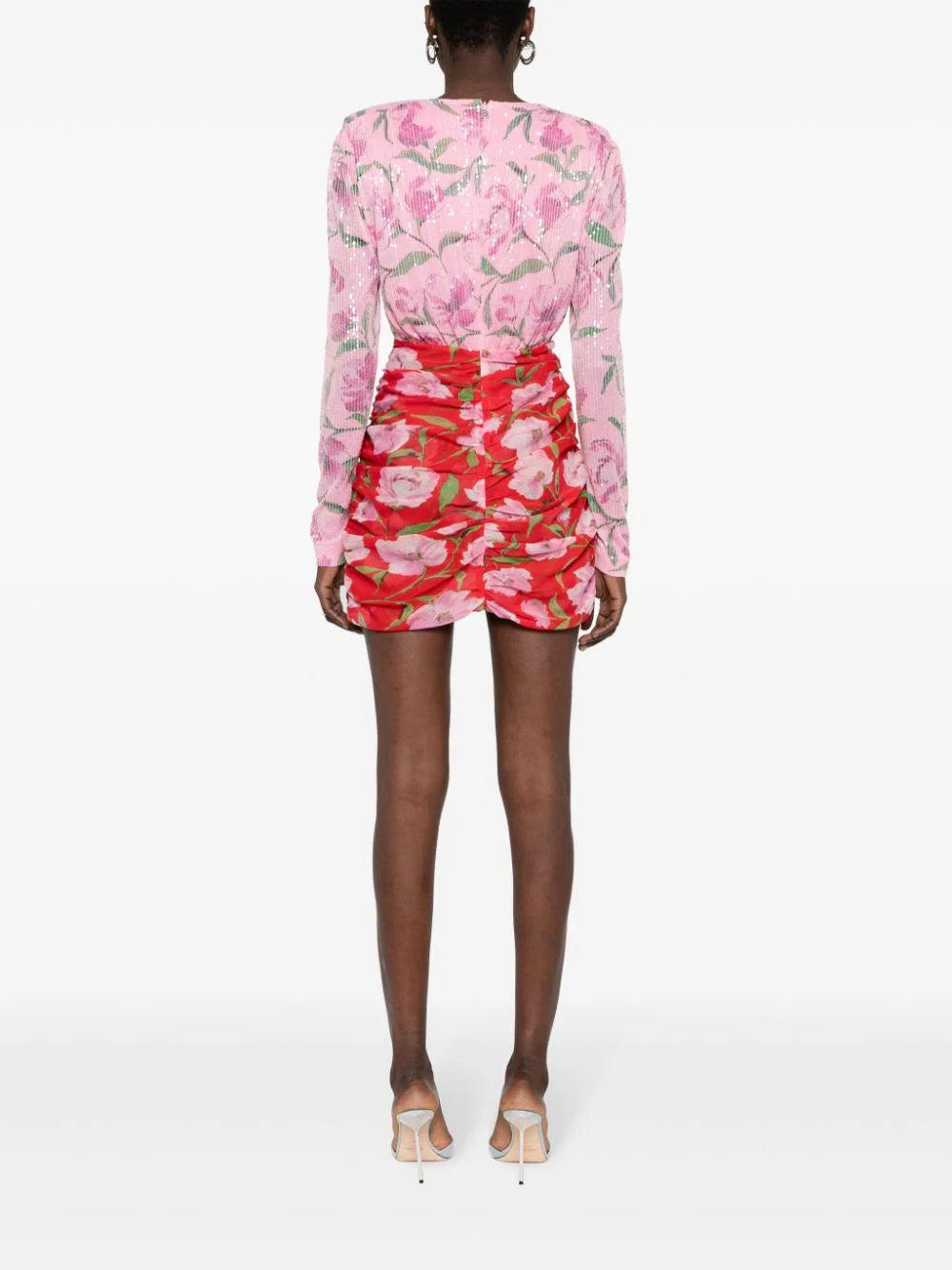 ROTATE Printed Mini Ls Dress