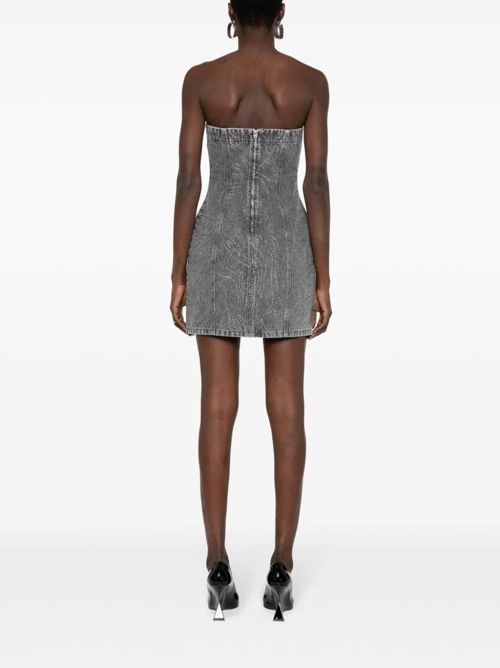 ROTATE Rhinestone Denim Dress