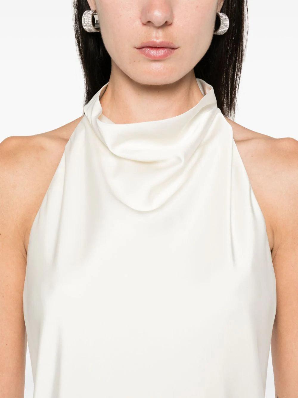 ROTATE Satin Halterneck Dress