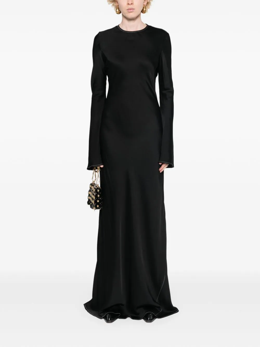 ROTATE Satin Maxi Dress