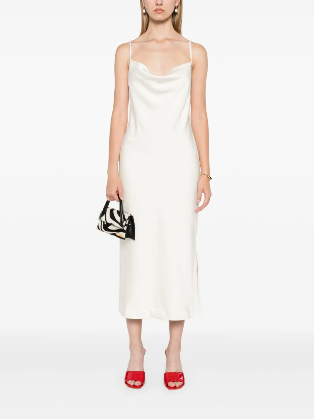 ROTATE Satin Midi Slip Dress