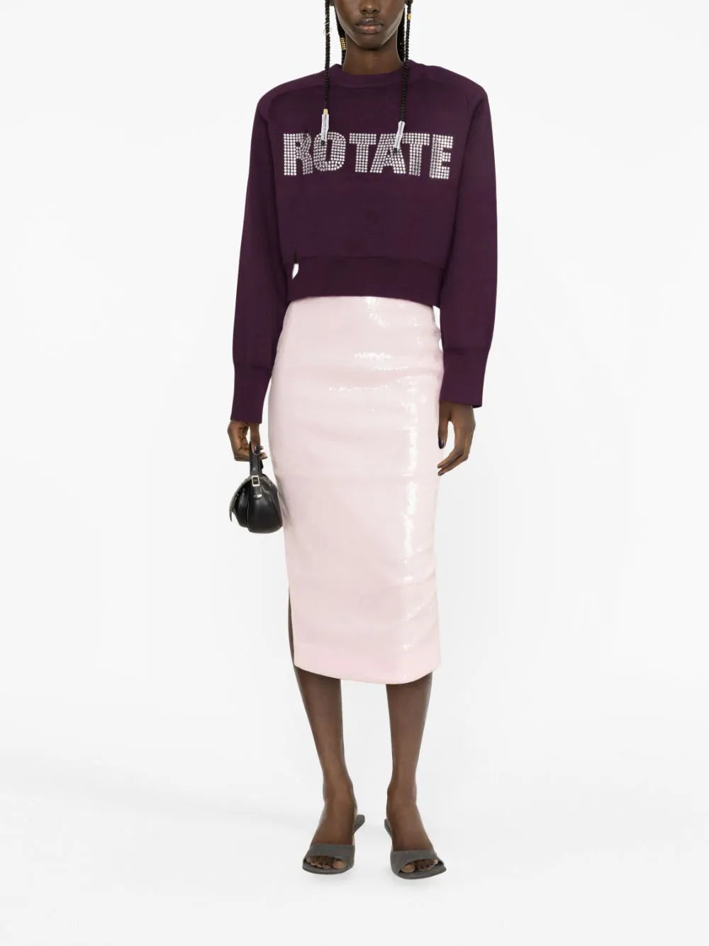 ROTATE Sequin Midi Pencil Skirt