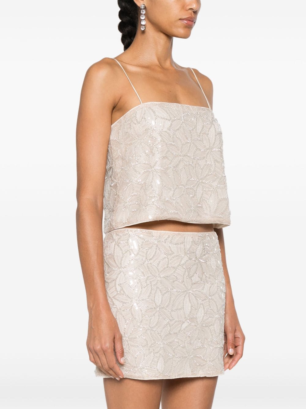 ROTATE Sequin Mini Top Creme