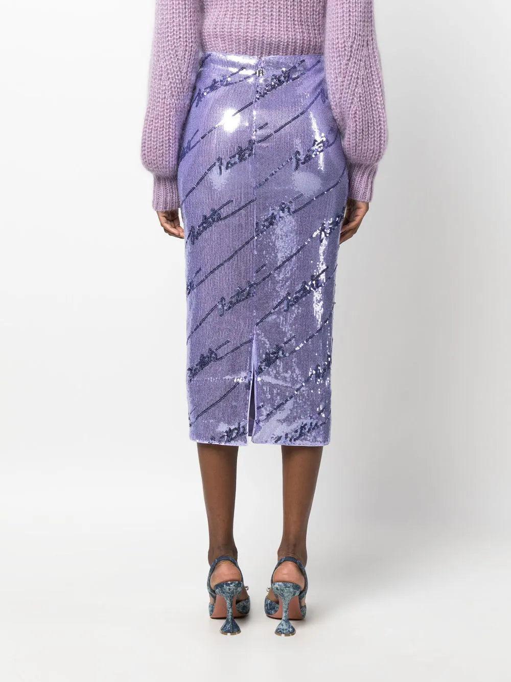 ROTATE Sequinned Midi Skirt
