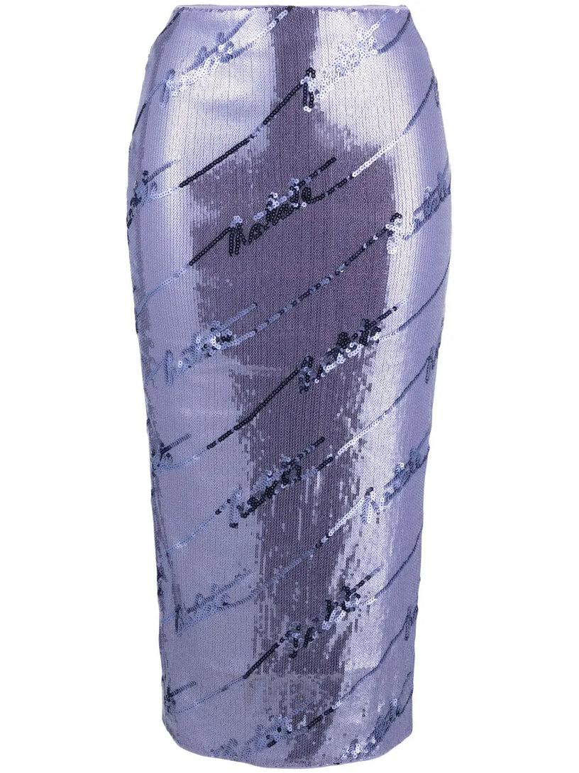 ROTATE Sequinned midi skirt