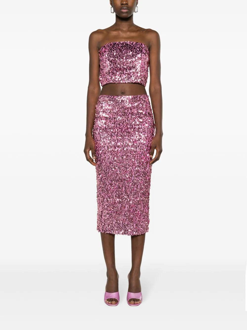 ROTATE Sequins Crop Top