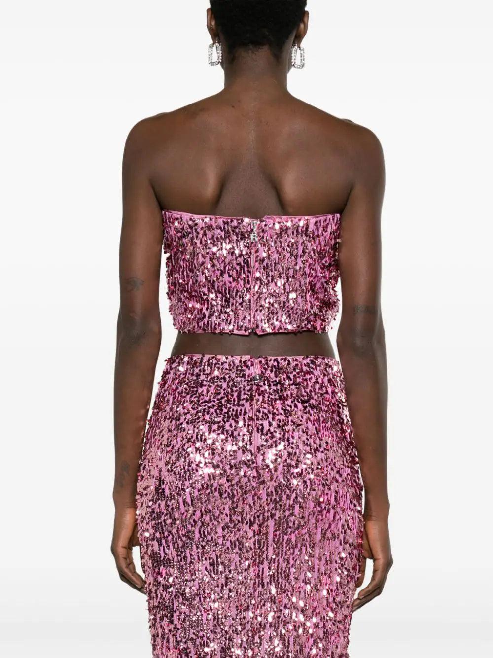 ROTATE Sequins Crop Top