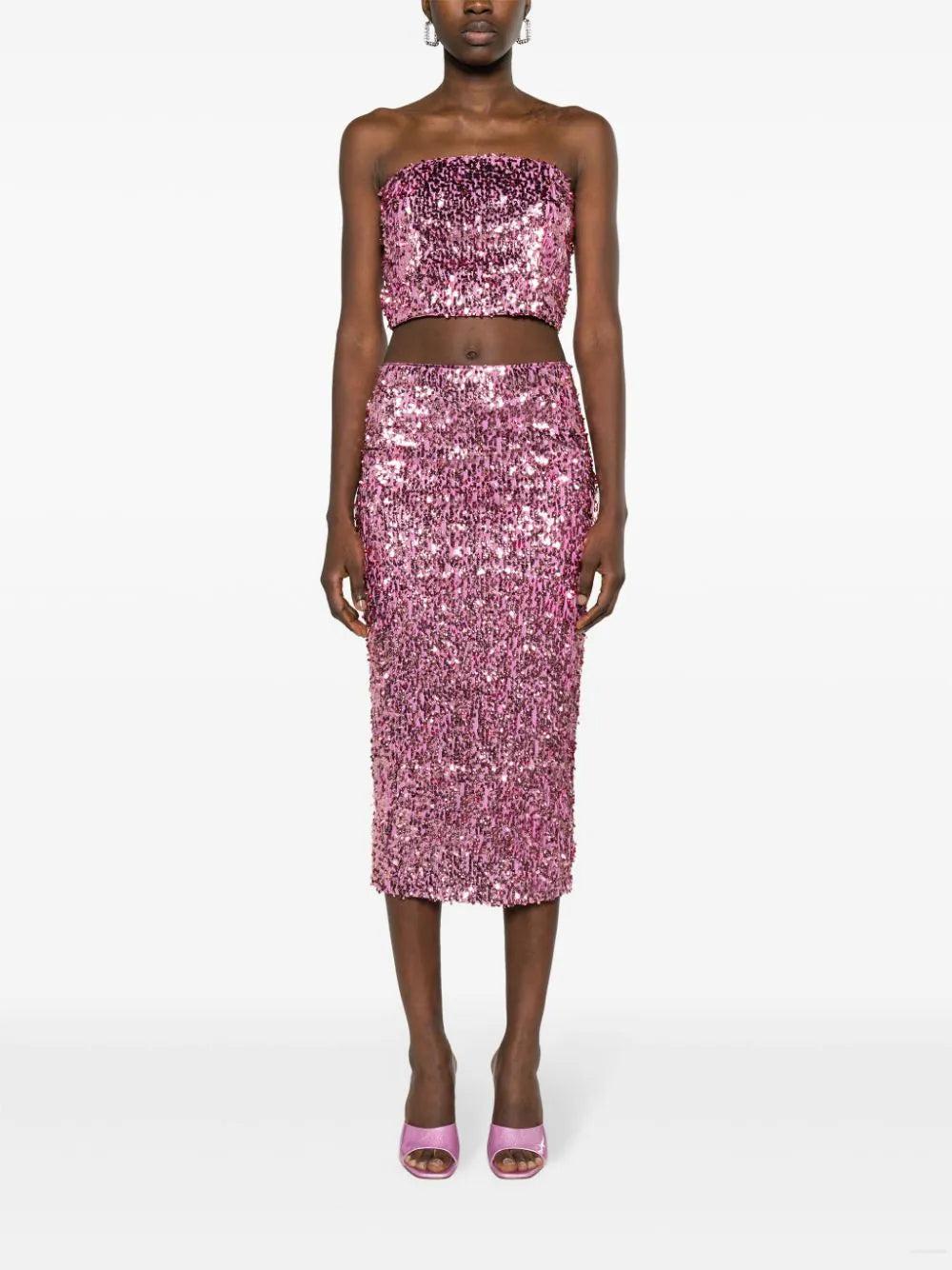 ROTATE Sequins Pencil Skirt