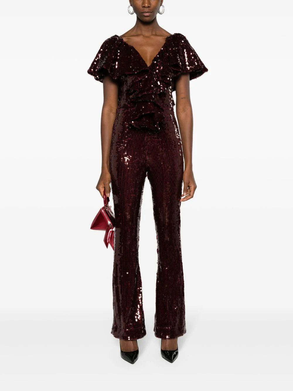 ROTATE Sequins Ruffle Jumpsuit