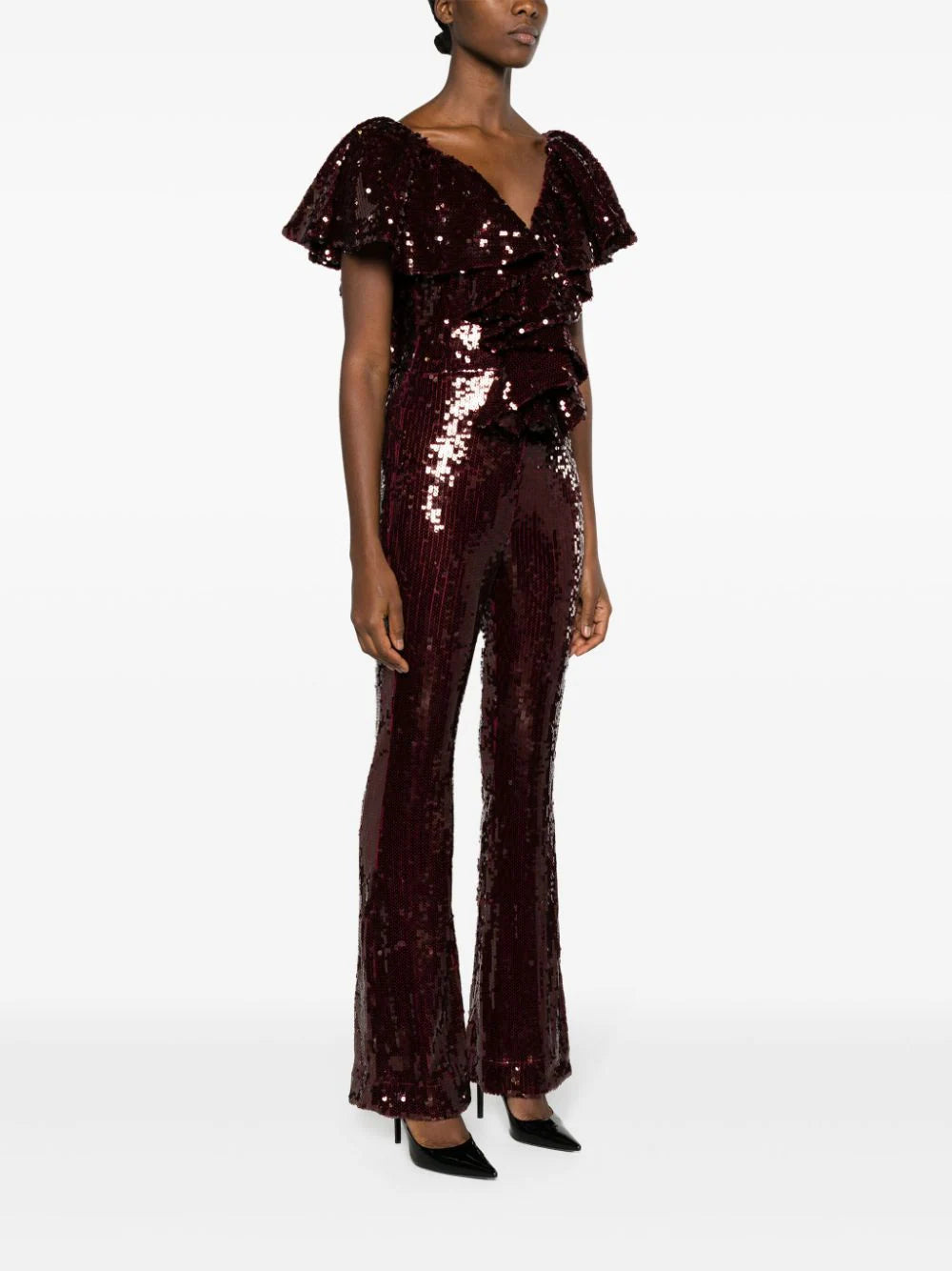 ROTATE Sequins Ruffle Jumpsuit