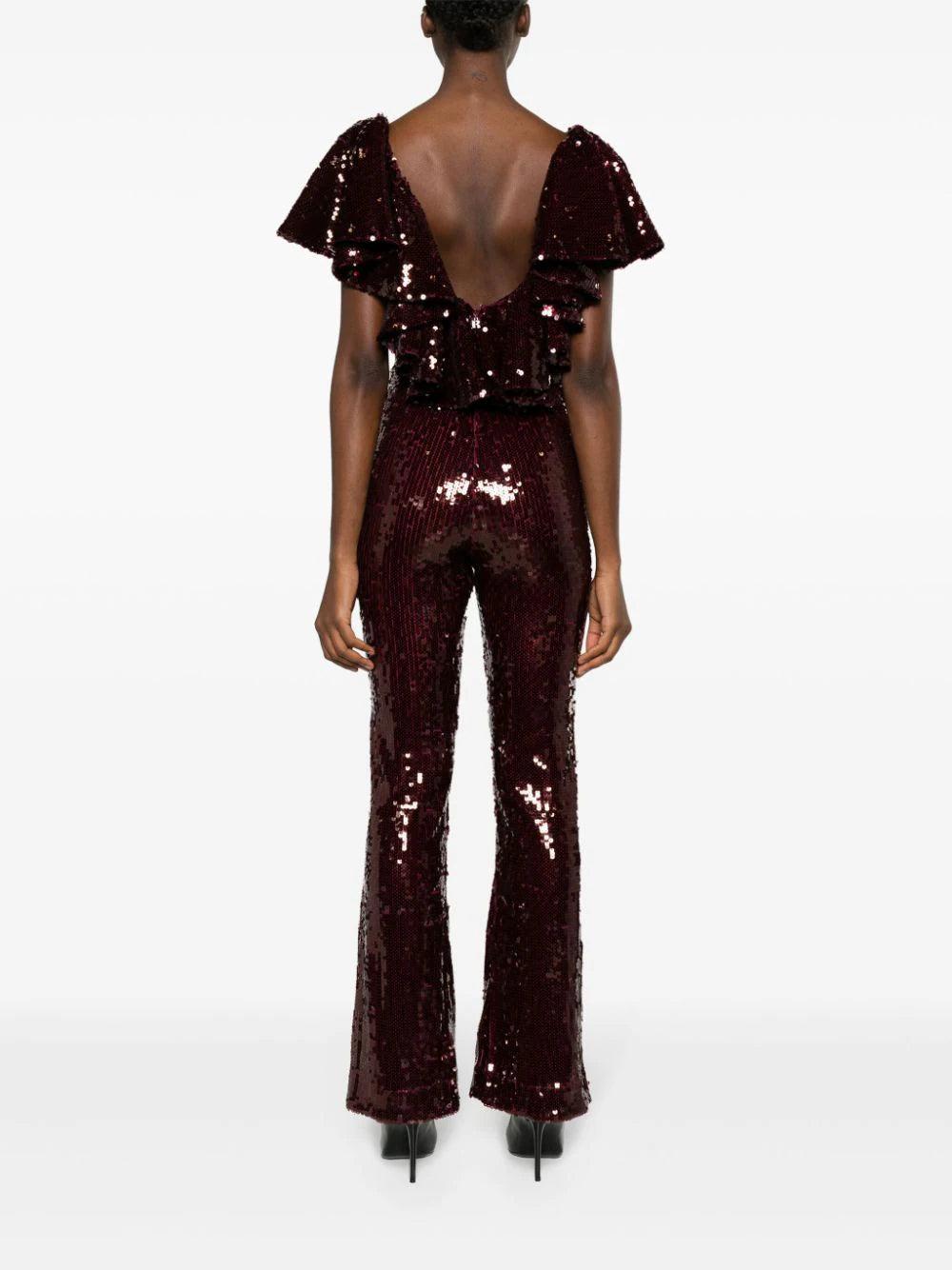 ROTATE Sequins Ruffle Jumpsuit