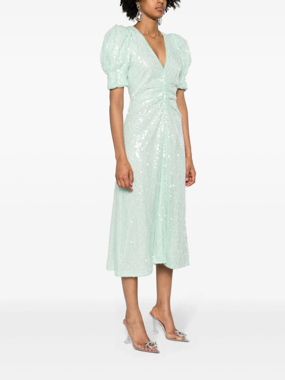 ROTATE Sequins V-neck Dress