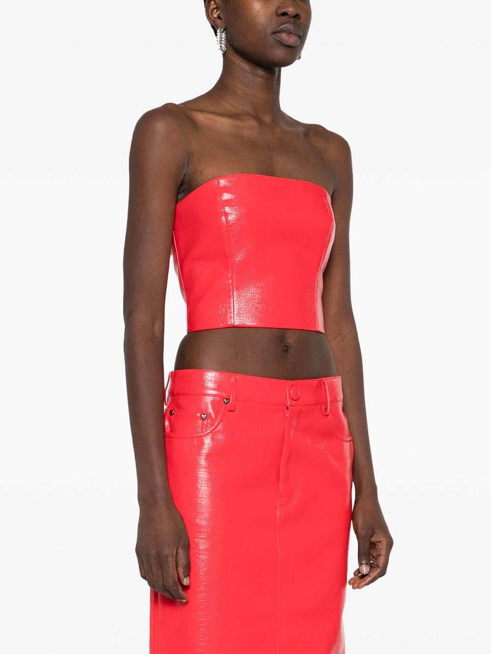 ROTATE Textured Cropped Top