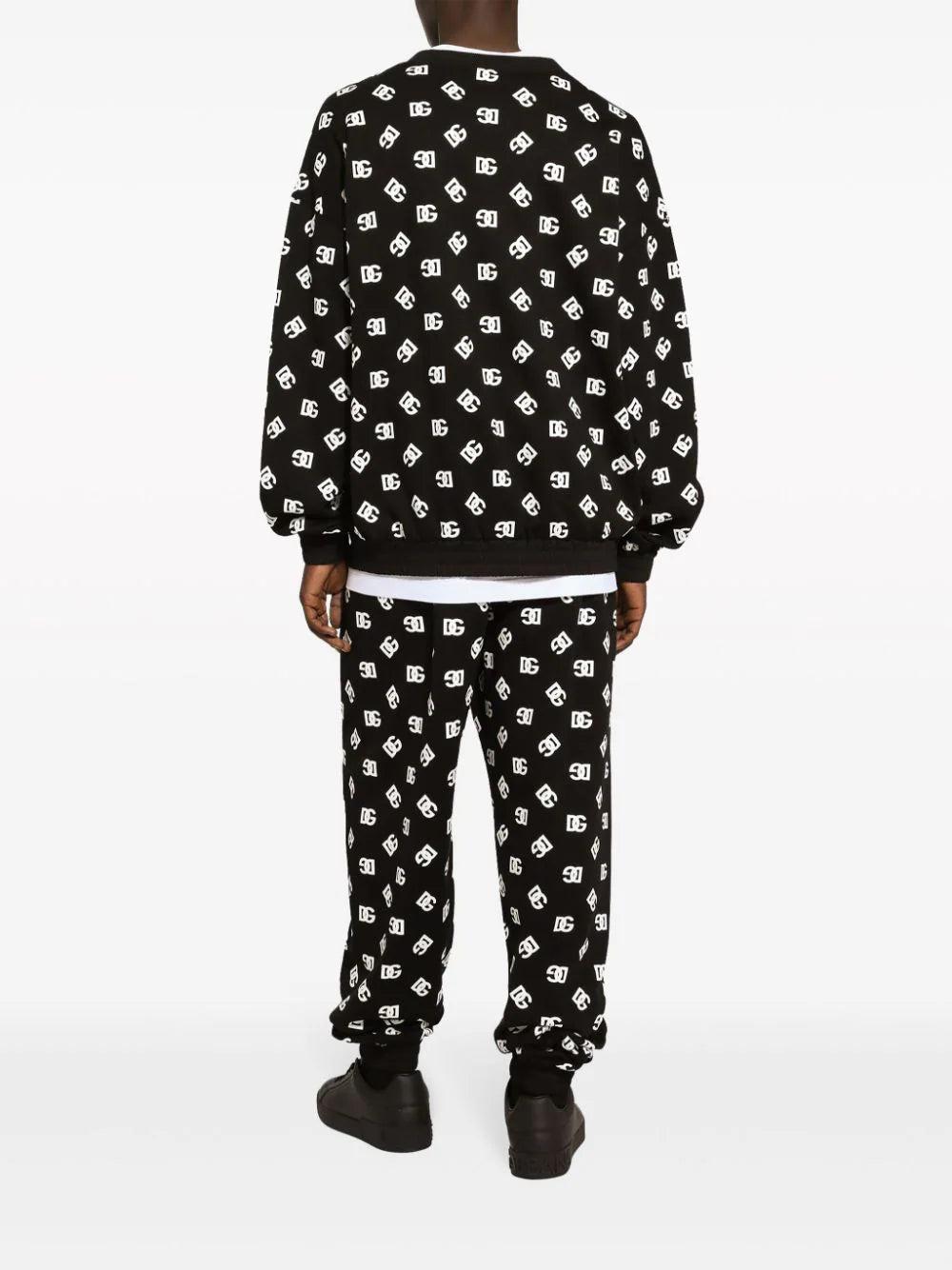 Dolce & Gabbana Round-neck Sweatshirt With Dg Monogram Print