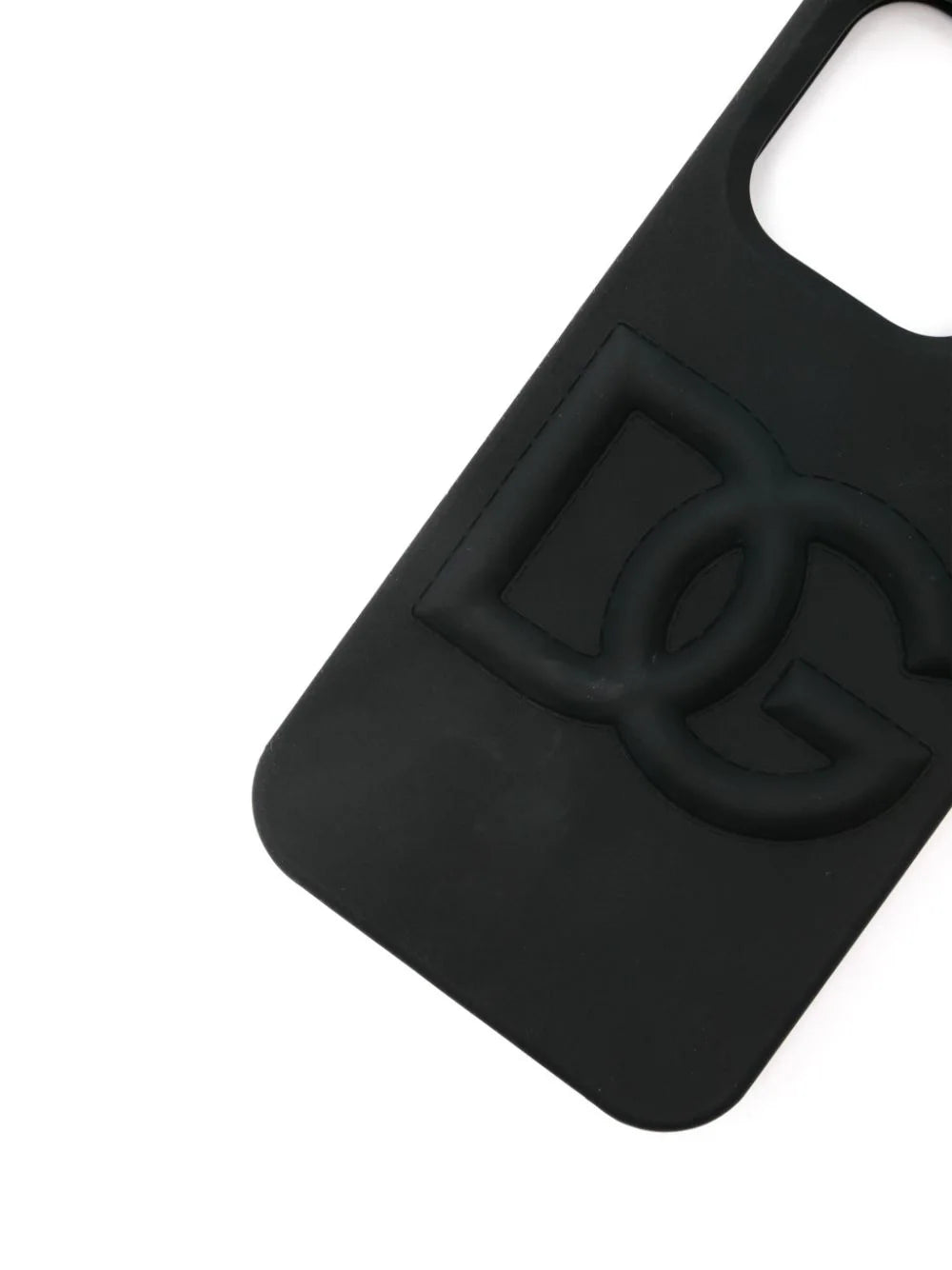 Dolce & Gabbana Rubber Iphone 14 Pro Cover With Dg Logo