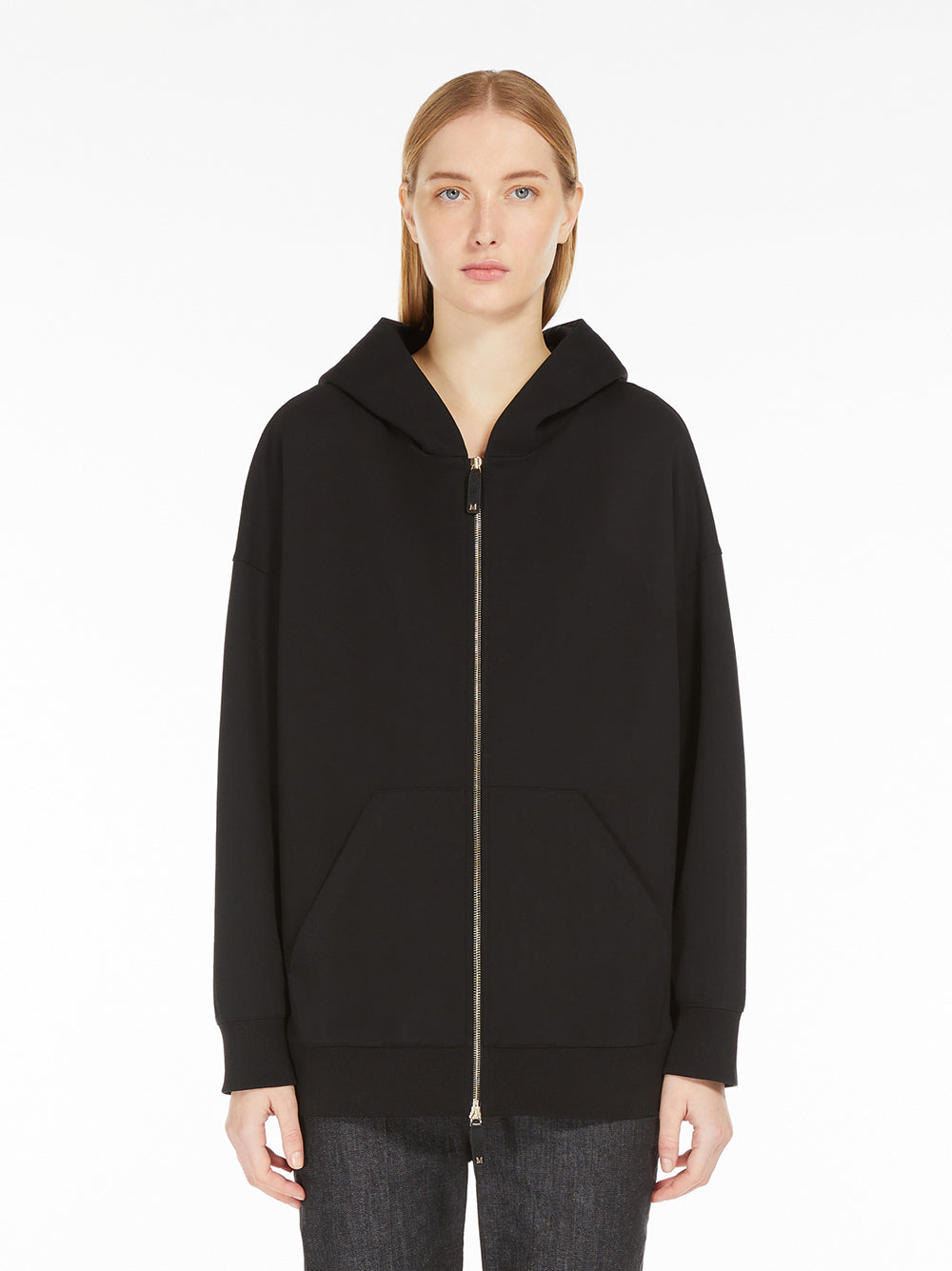 S Max Mara Cotton Sweatshirt With Zip