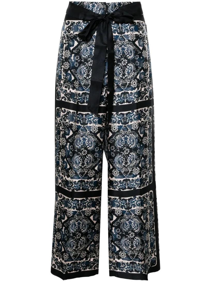 S Max Mara Patty silk twill trousers