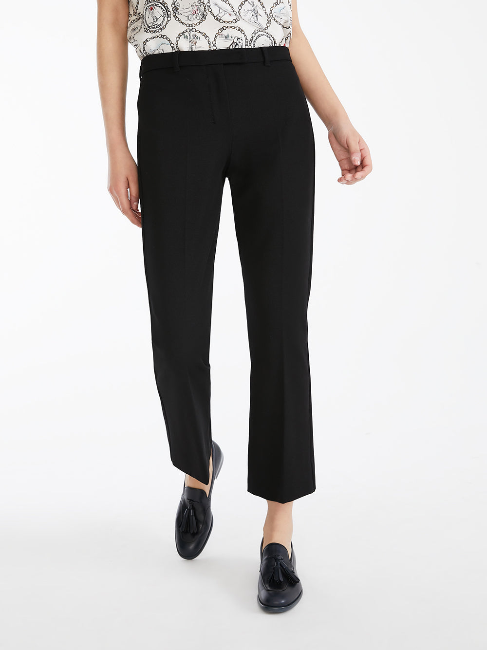 S Max Mara Stretch Cotton Blend Trousers