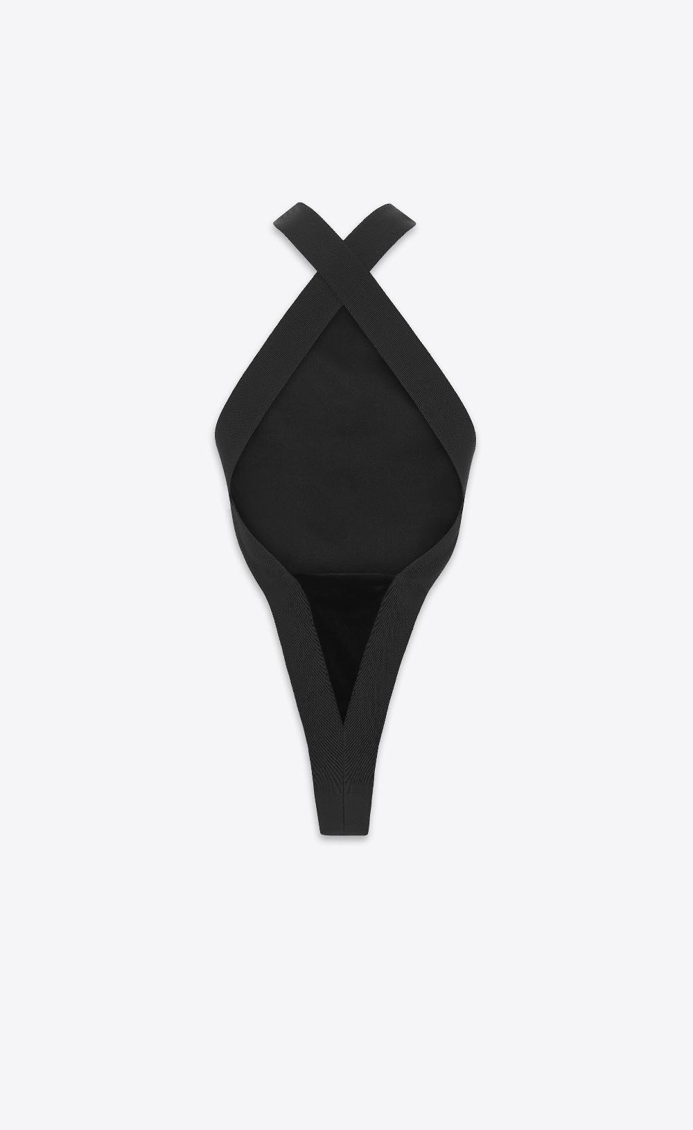 Saint Laurent Bodysuit In Velvet