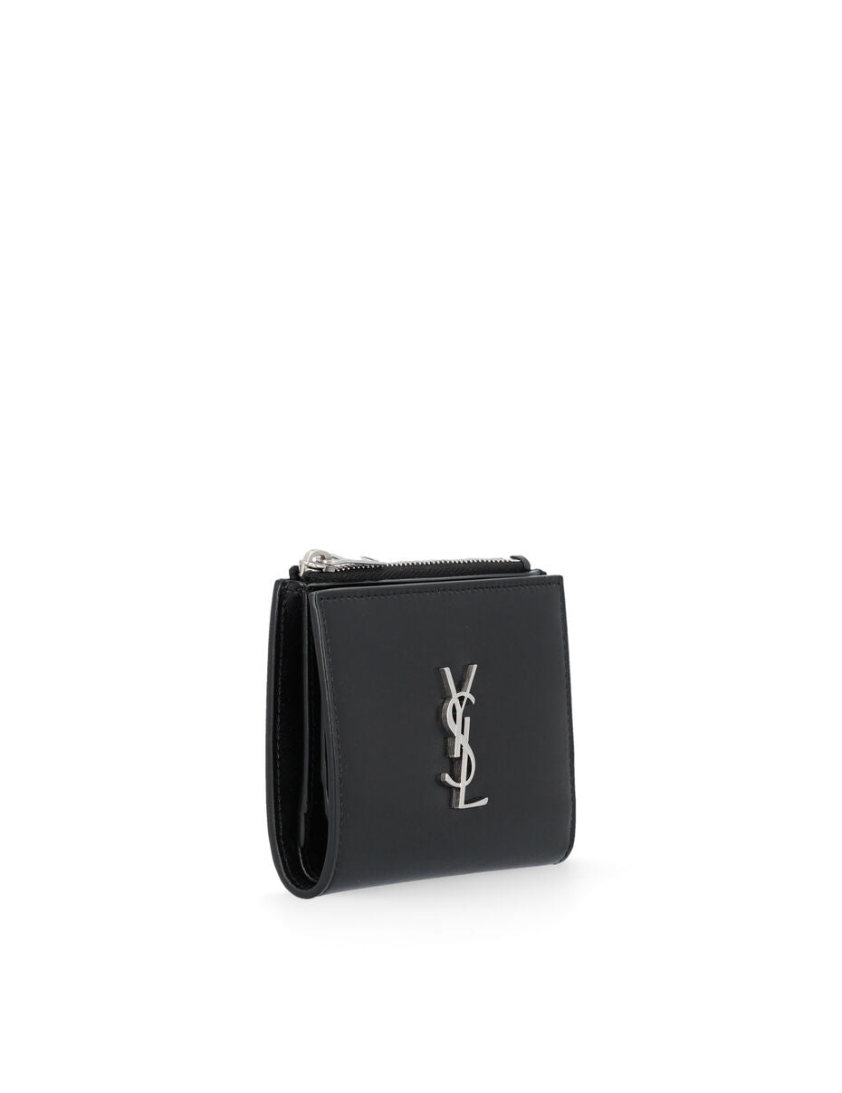 Saint Laurent Card Holder With Metal Logo