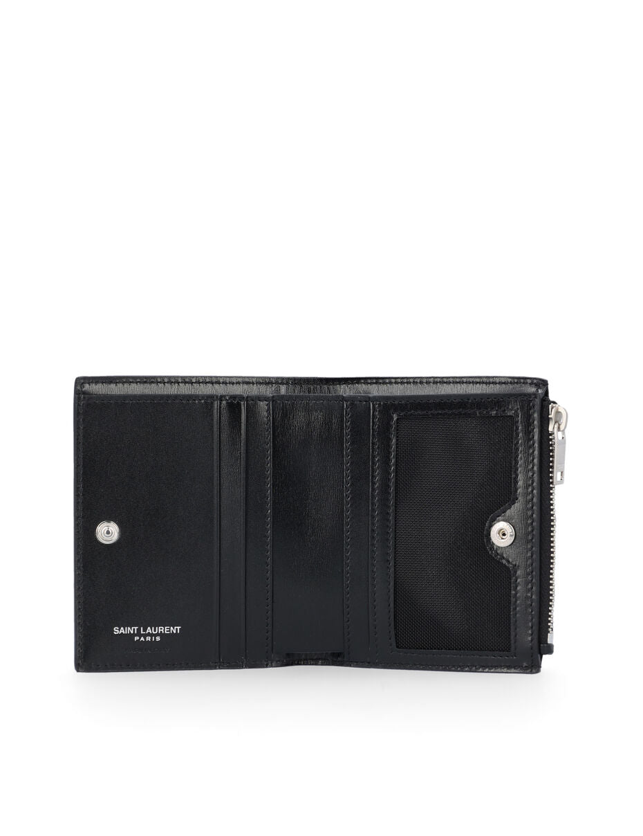 Saint Laurent Card Holder With Metal Logo