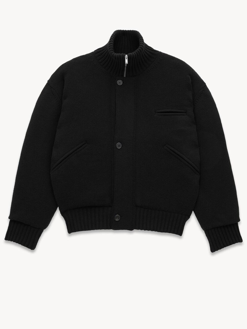 Saint Laurent Cardigan Jacket In Wool