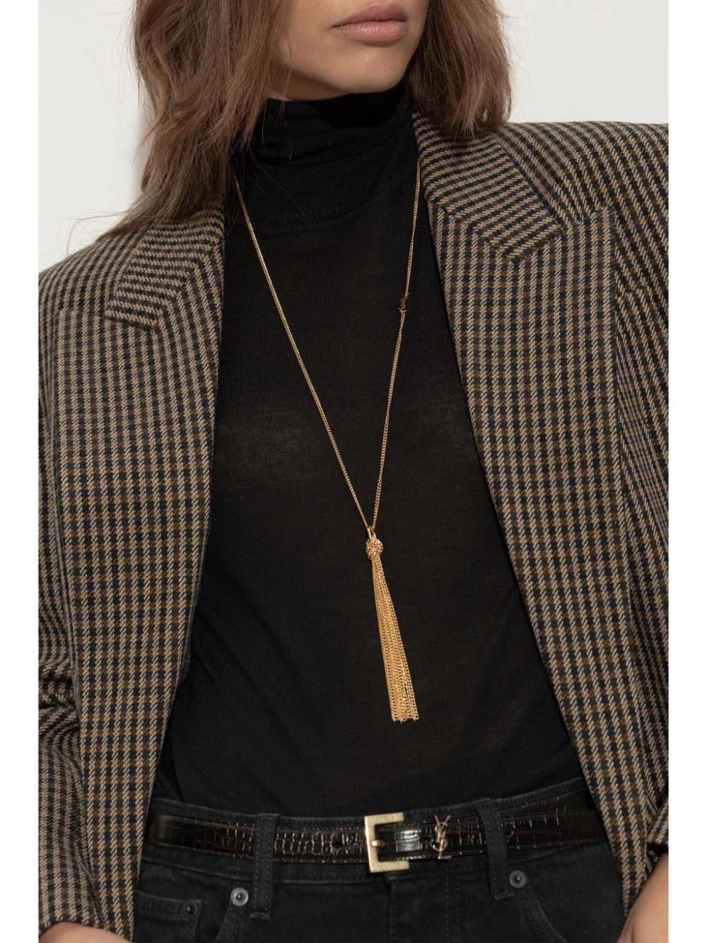Saint Laurent Cassande Tassel Necklace