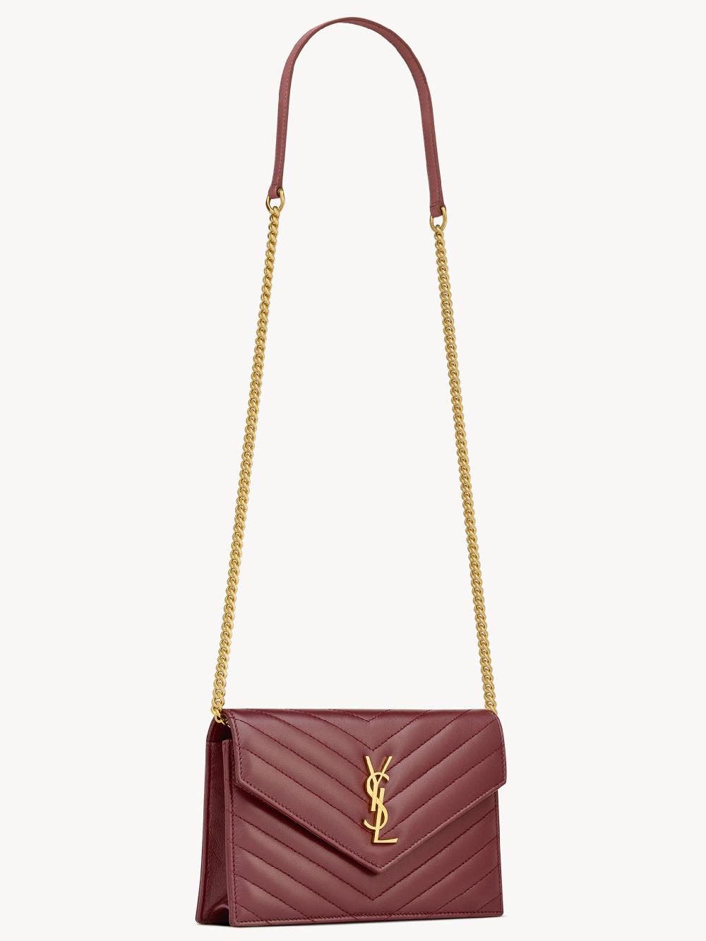 Saint Laurent Cassandre Envelope Chain Wallet