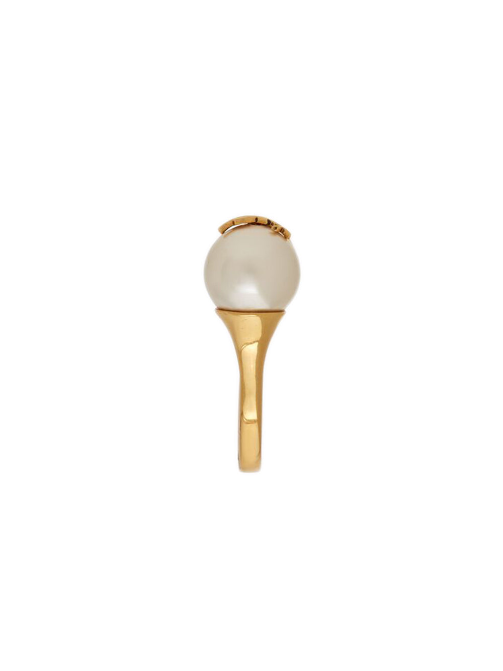 Saint Laurent Cassandre Pearl And Ball Ring