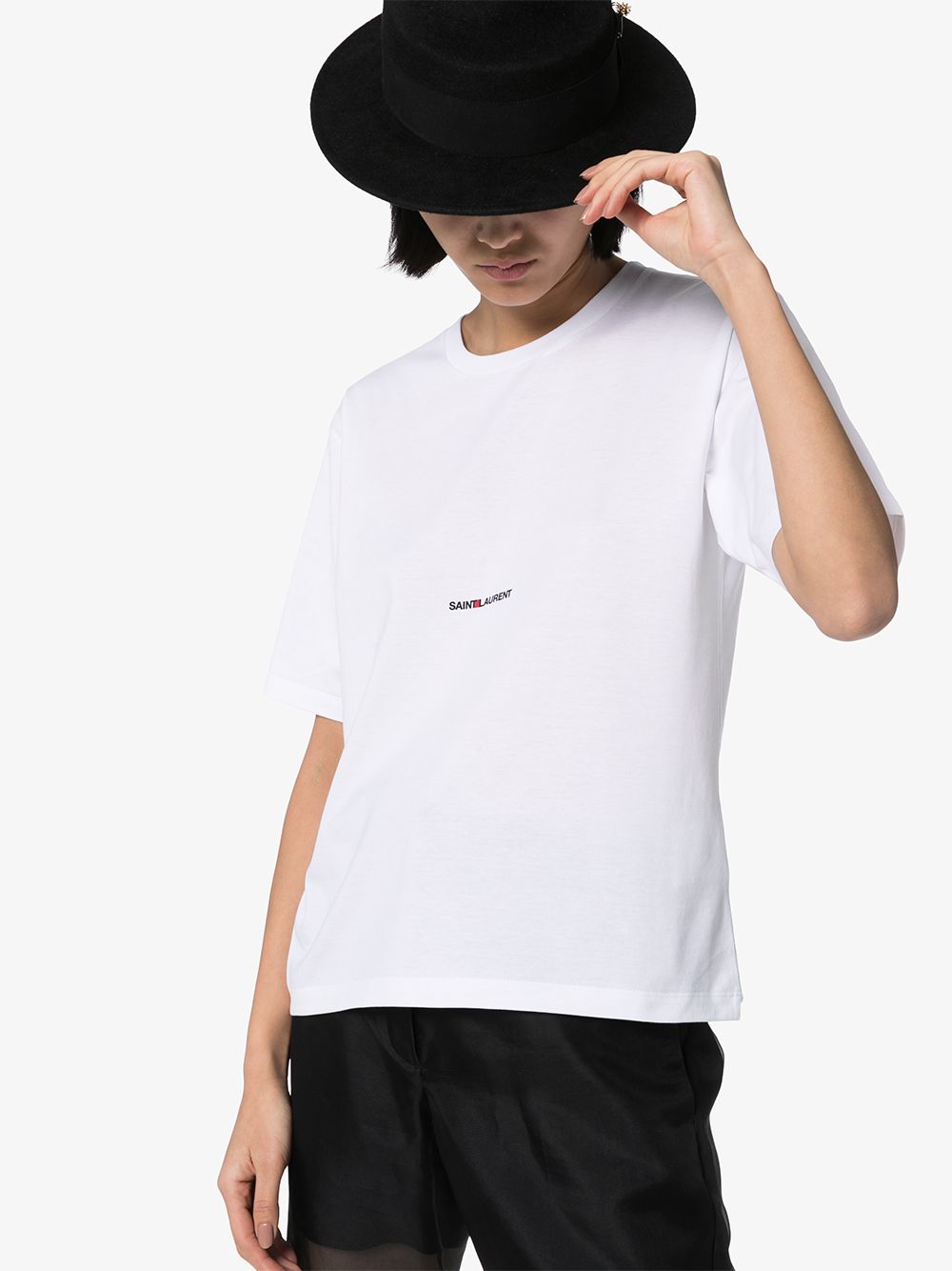 Saint Laurent Classic Crew-neck T-shirt With Logo