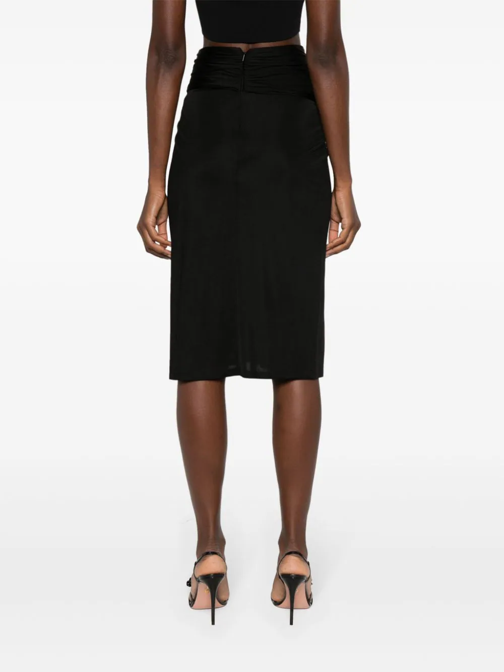 Saint Laurent Draped Pencil Skirt