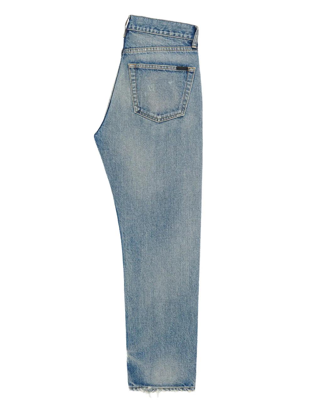 Saint Laurent Mick Jeans In Charlotte Blue Denim
