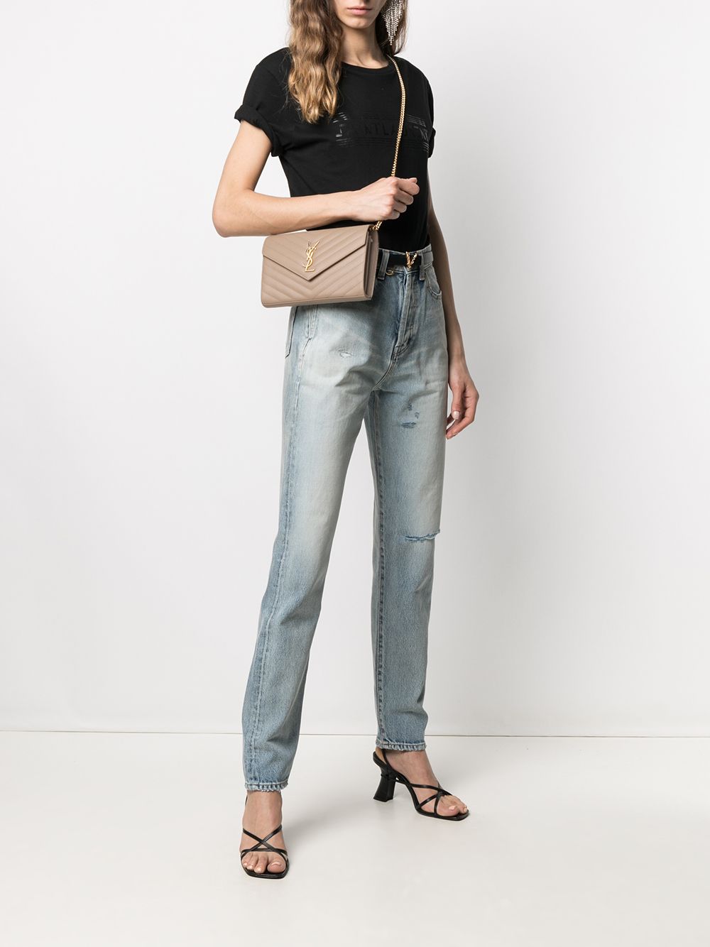Saint Laurent Monogram Grain De Poudre