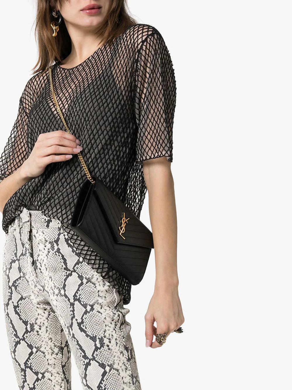 Saint Laurent Monogram Grain De Poudre