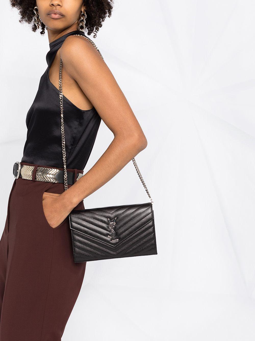 Saint Laurent Monogram Grain De Poudre