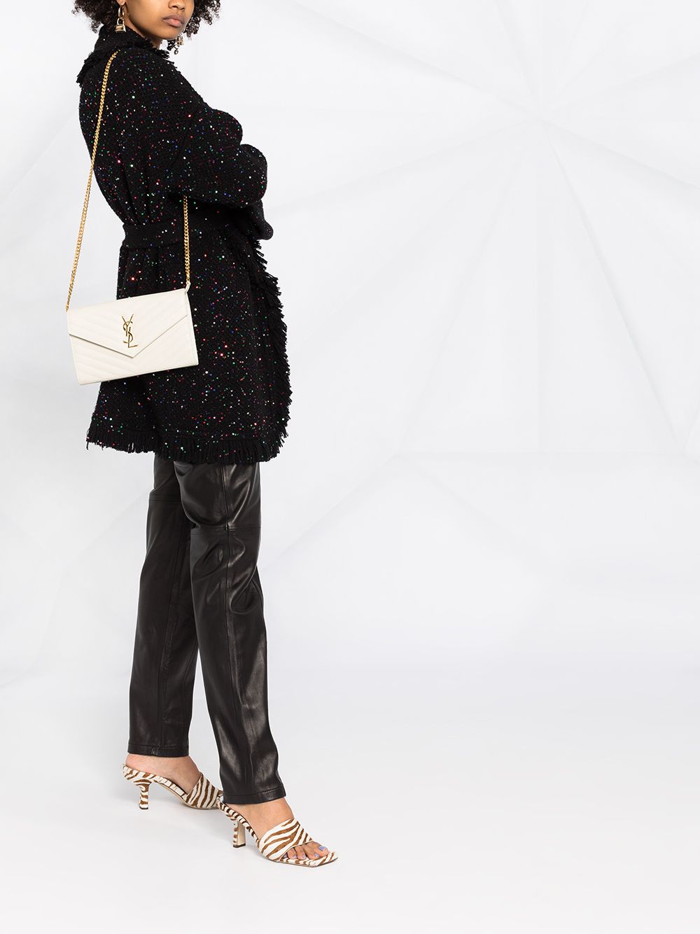 Saint Laurent Monogram Grain De Poudre