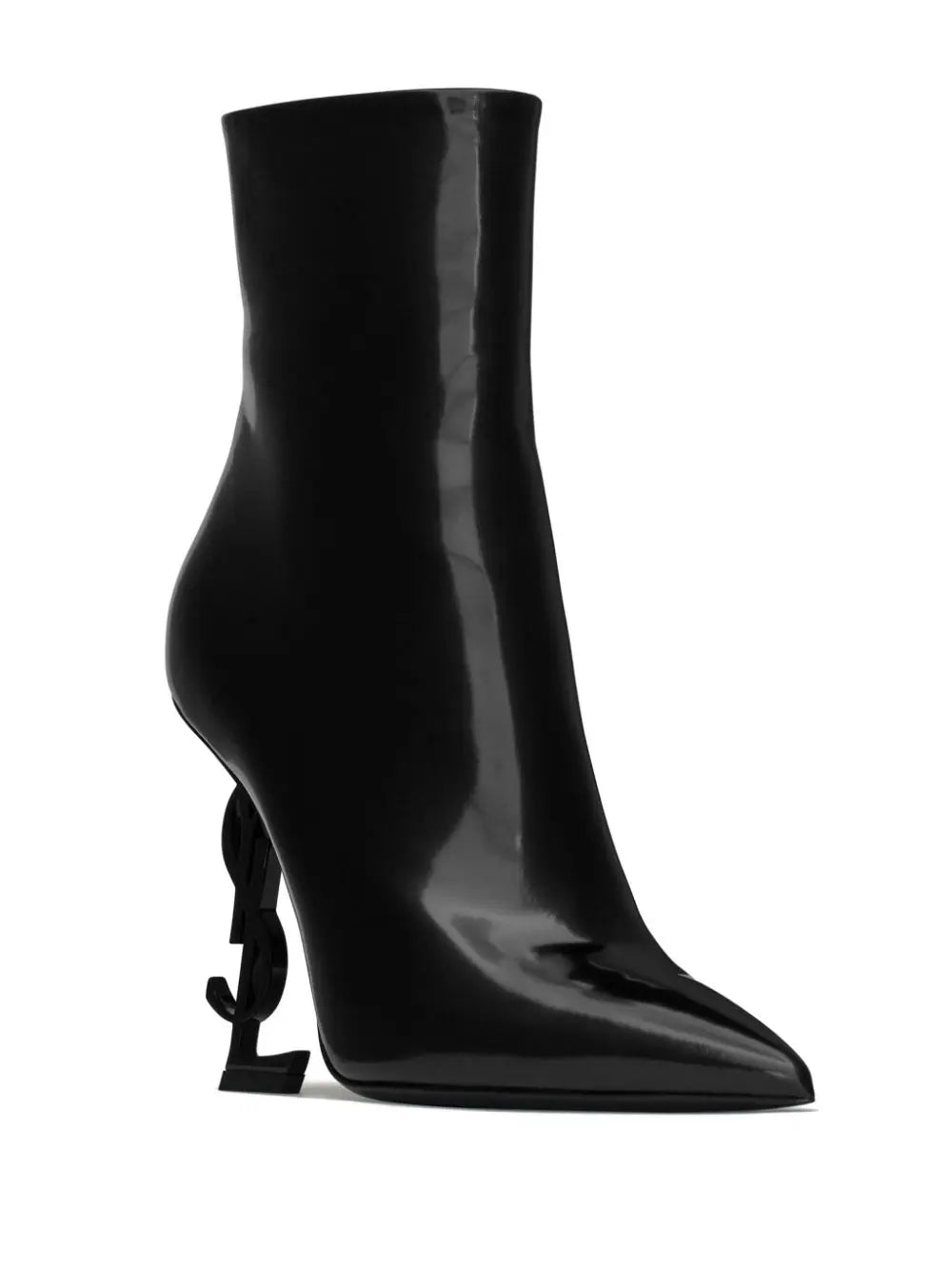 Saint Laurent Opyum Ankle Boots In Shiny Leather