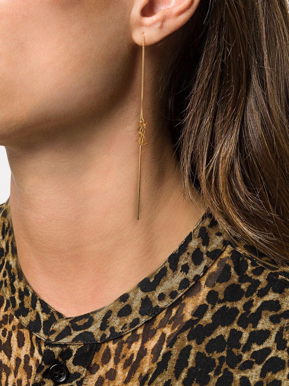 Saint Laurent Opyum Ysl Long Threader Earrings