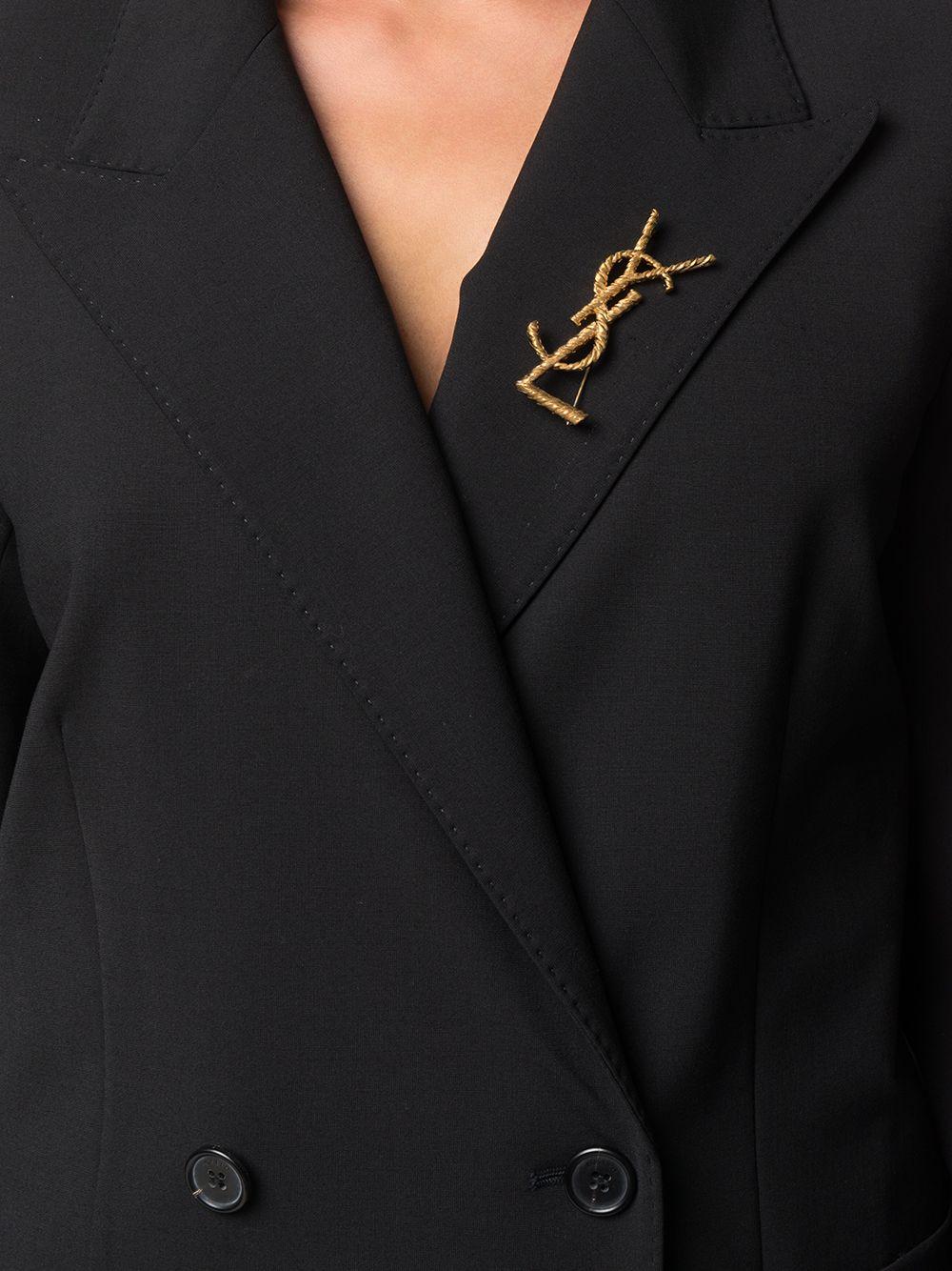 Saint Laurent Opyum Ysl Twisted Brooch