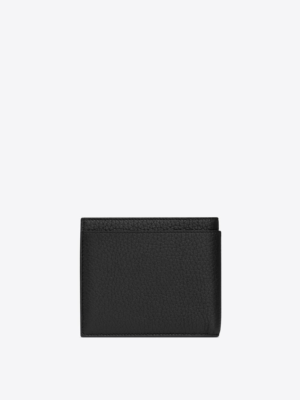 Saint Laurent Saint Laurent Paris East/west Wallet With Coin Purse In Hammered Leather