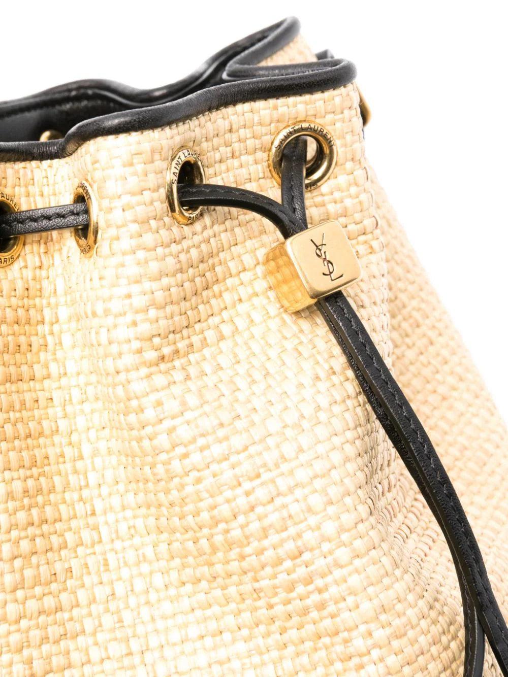 Saint Laurent Raffia Bucket Bag