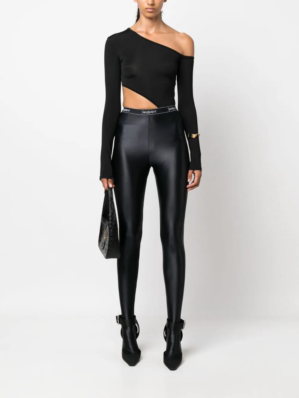 Saint Laurent Saint Laurent Tights In Shiny Jersey