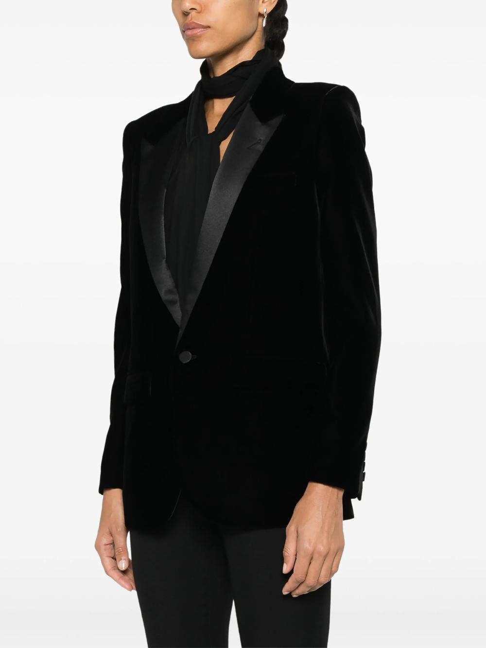 Saint Laurent Single-breasted Velvet Tuxedo Jacket
