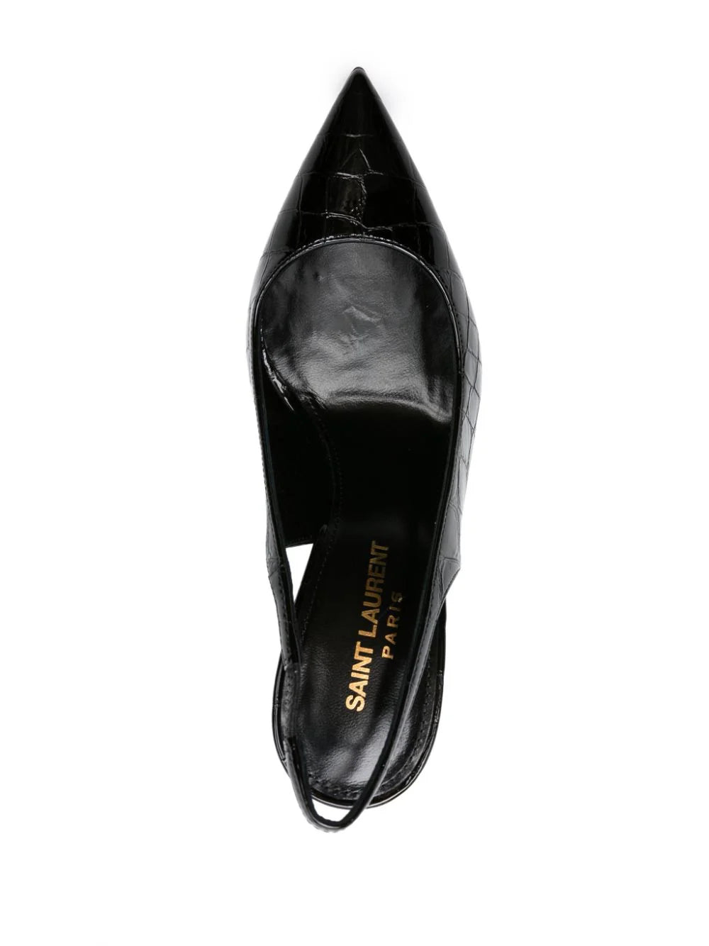 Saint Laurent Slingback Opyum In Printed Croco